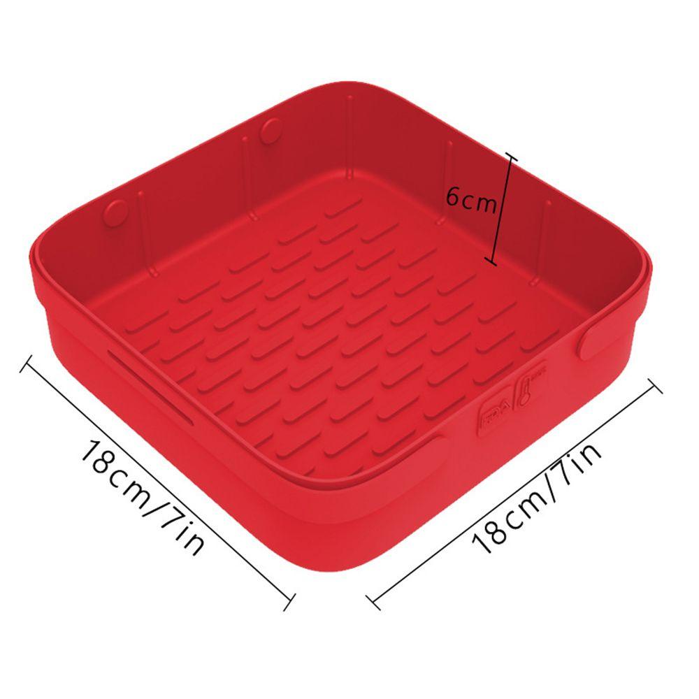 Rổ Nướng Bánh Pizza Hình Vuông Bằng Silicone Tái Sử Dụng Được