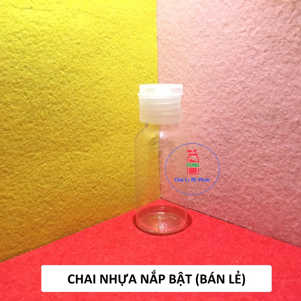 Chai nhựa nắp bật trắng đựng / chiết mỹ phẩm đủ loại (Bán lẻ)