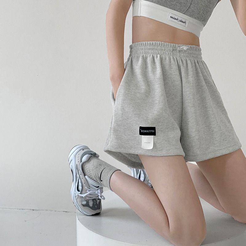 Quần Short Thể Thao Lưng Thun Ống Rộng Phong Cách Hàn Quốc Dành Cho Nữ