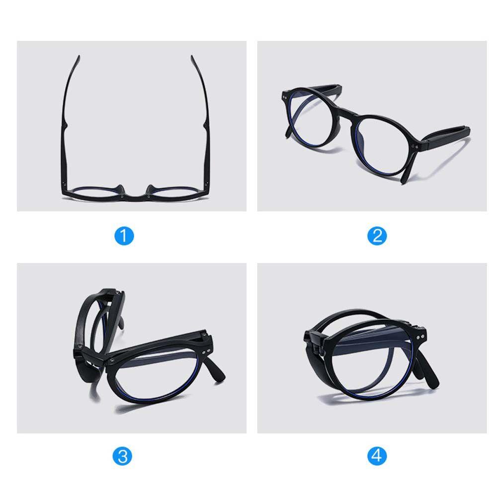 Kính Đọc Sách Tròng Màu Cam + 1.0 ~ + 4.0 Chống Ánh Sáng Xanh Dạng Gập Tiện Dụng