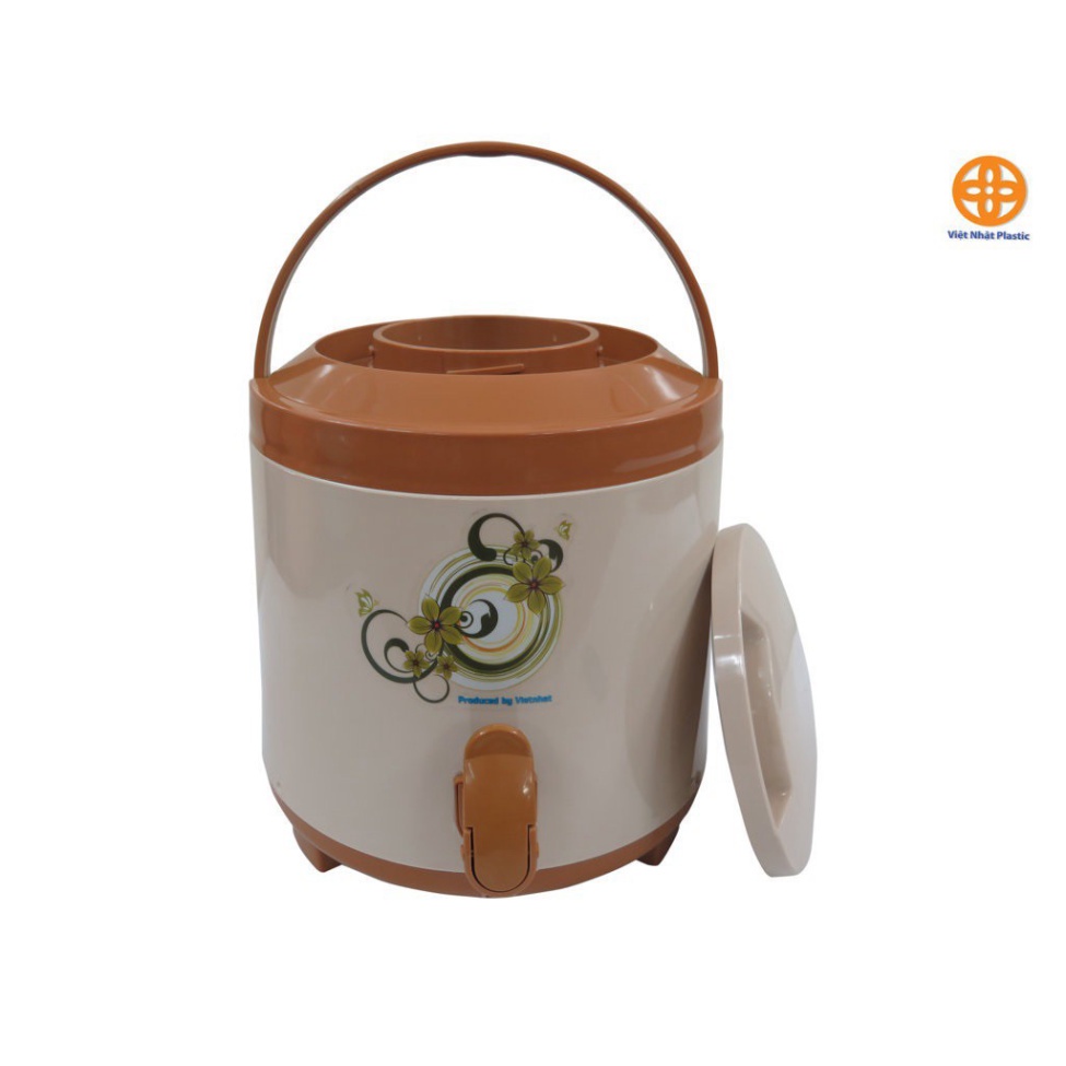 bình nước giữ nhiệt cao cấp, bình đựng nước nhựa Việt Nhật có vòi khóa tiện lợi