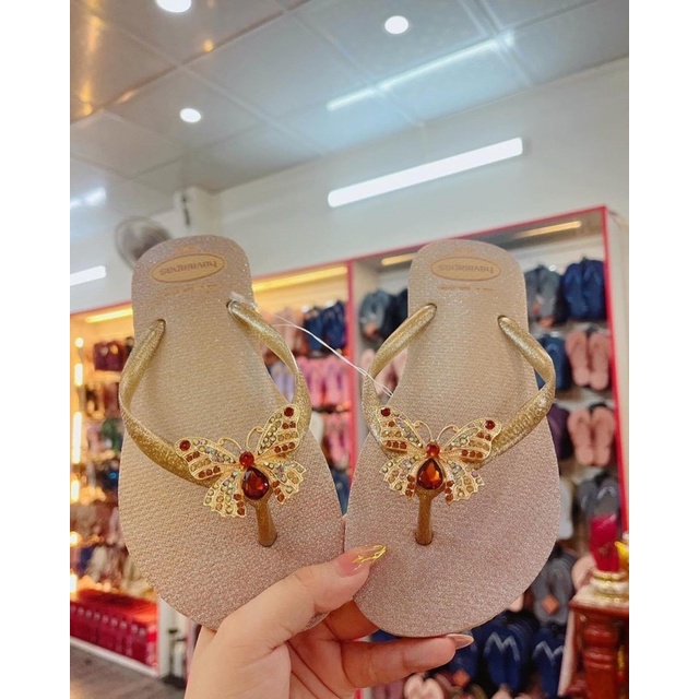 dép HVN nhủ nâu gắn phượng cam