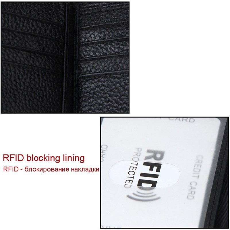 Ví ngắn bằng da thật chống RFID cho nam
