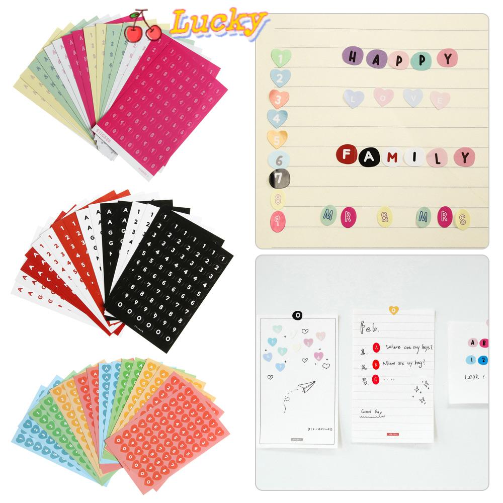 (Hàng Mới Về) Bộ 16 Miếng Dán Trang Trí Hình Chữ Cái Nhiều Màu Sắc