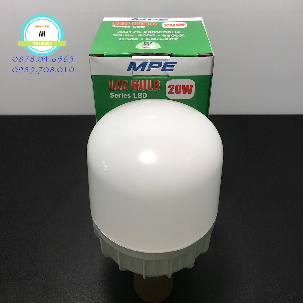 Đèn led bub , led bulb mpe, bóng led 20w,30w,40w MPE chính hãng bảo hành 12 tháng