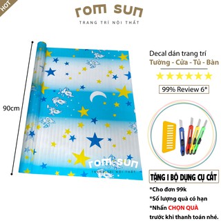 Khổ 90cm | Decal dán kính cho bé🌺FREESHIP🌺 Giấy dán kính phòng ngủ cho trẻ em ngôi sao