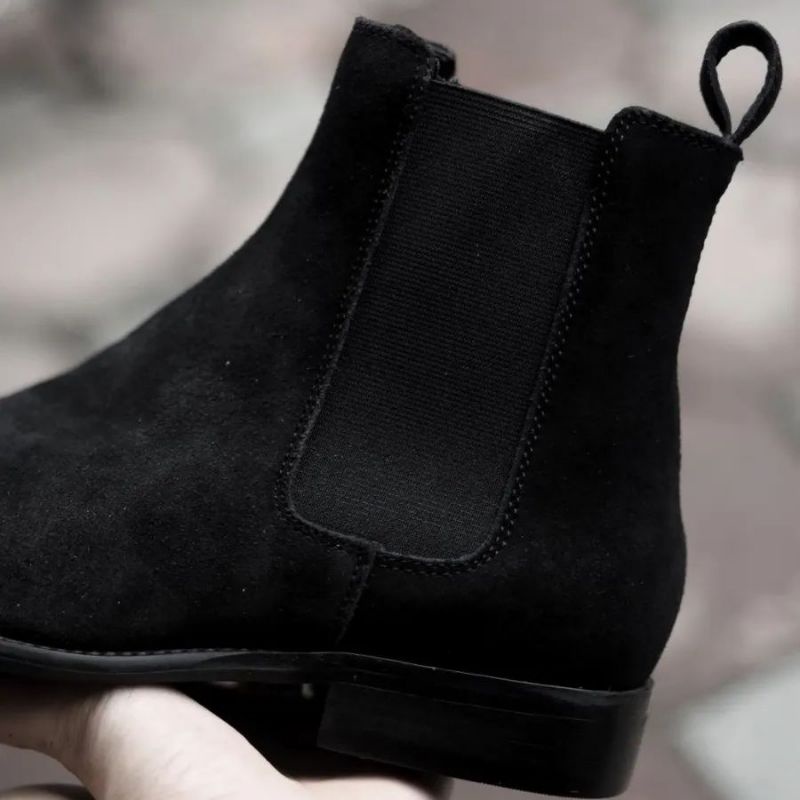 giầy chelsea boots nam da lộn .cổ chun. đế khâu chắc chắn