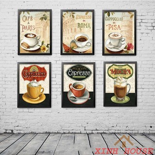 Bộ Khung Ảnh Treo Tường Quán Cafe KA604  - Bảo Hành Gãy, Vỡ - Hỗ Trợ In Hình