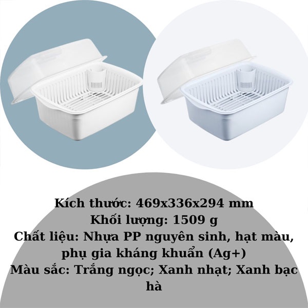 Kệ úp bát có nắp nhựa INOCHI trống bụi chuột bọ tiện ích