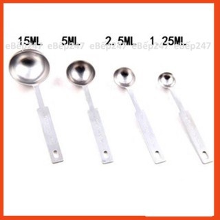 [Siêu rẻ+Freeship] Bộ thìa đong inox cao cấp 4 chiếc - eBếp247