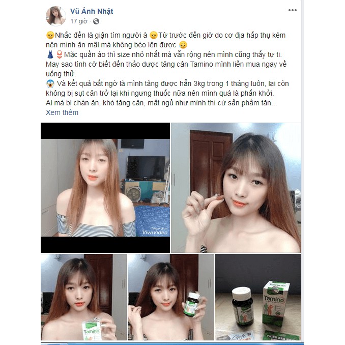 [ Combo 3 hộp ] Viên Uống Tăng Cân TAMINO -  Bổ Sung Hợp Chất Whey Protein từ Mỹ | BigBuy360 - bigbuy360.vn