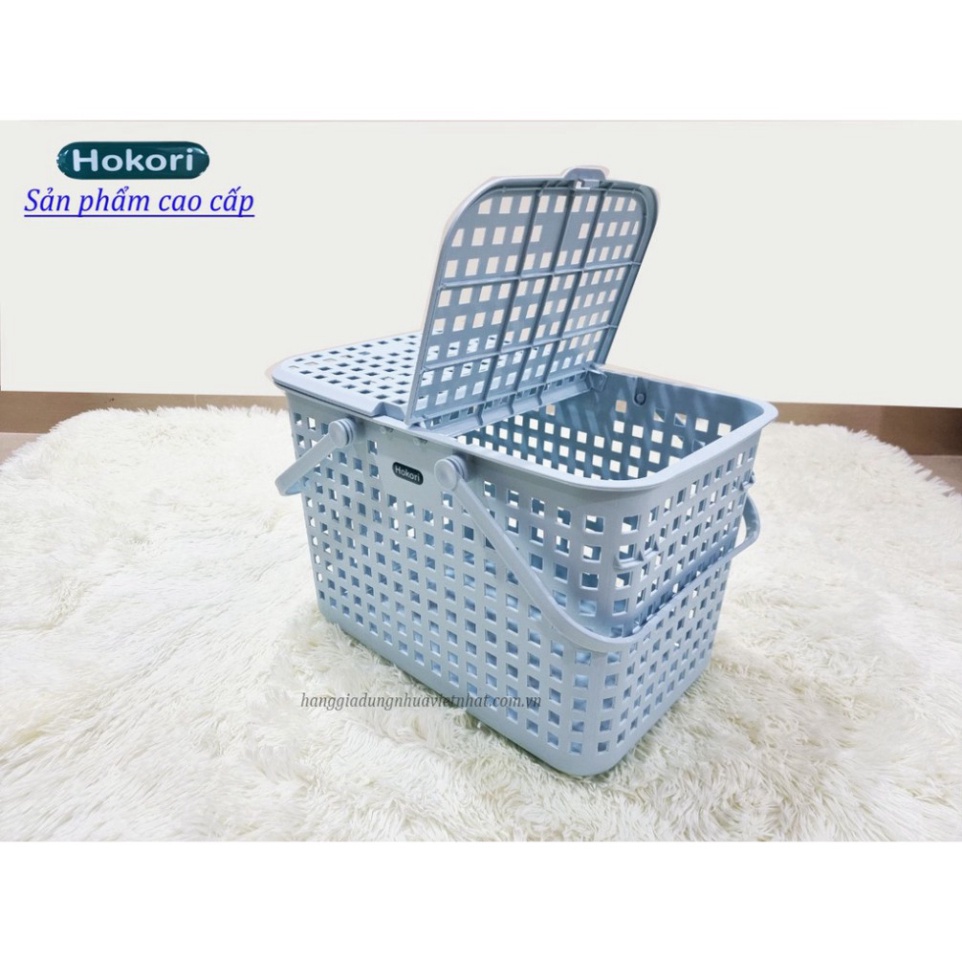 ⚡️ ⚡Làn  HOKORI 2608 VIỆT NHẬT đựng quần áo Chính hãng  460 x 311 x 320,đựng đồ đi sinh có nắp nhựa ⚡️