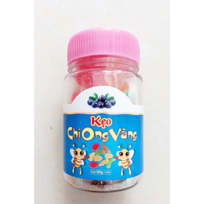 Kẹo dẻo chị ong vàng lọ 30g. Bổ sung vitamin cho bé (bánh kẹo hải hà)