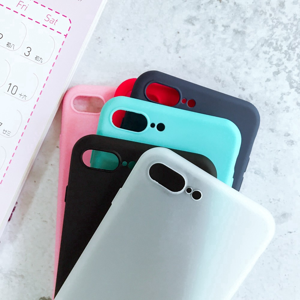 Ốp điện thoại silicone dẻo màu trơn cho IPhone 5 5S SE 6 6s 6plus | BigBuy360 - bigbuy360.vn