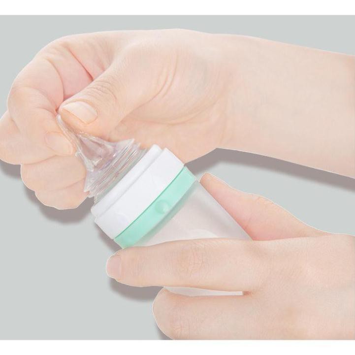 Bình ăn dặm cao cấp Vclooll bằng silicon đa năng cho bé. Thìa ăn dặm cho con đa năng. Bình thìa ăn dặm cho bé