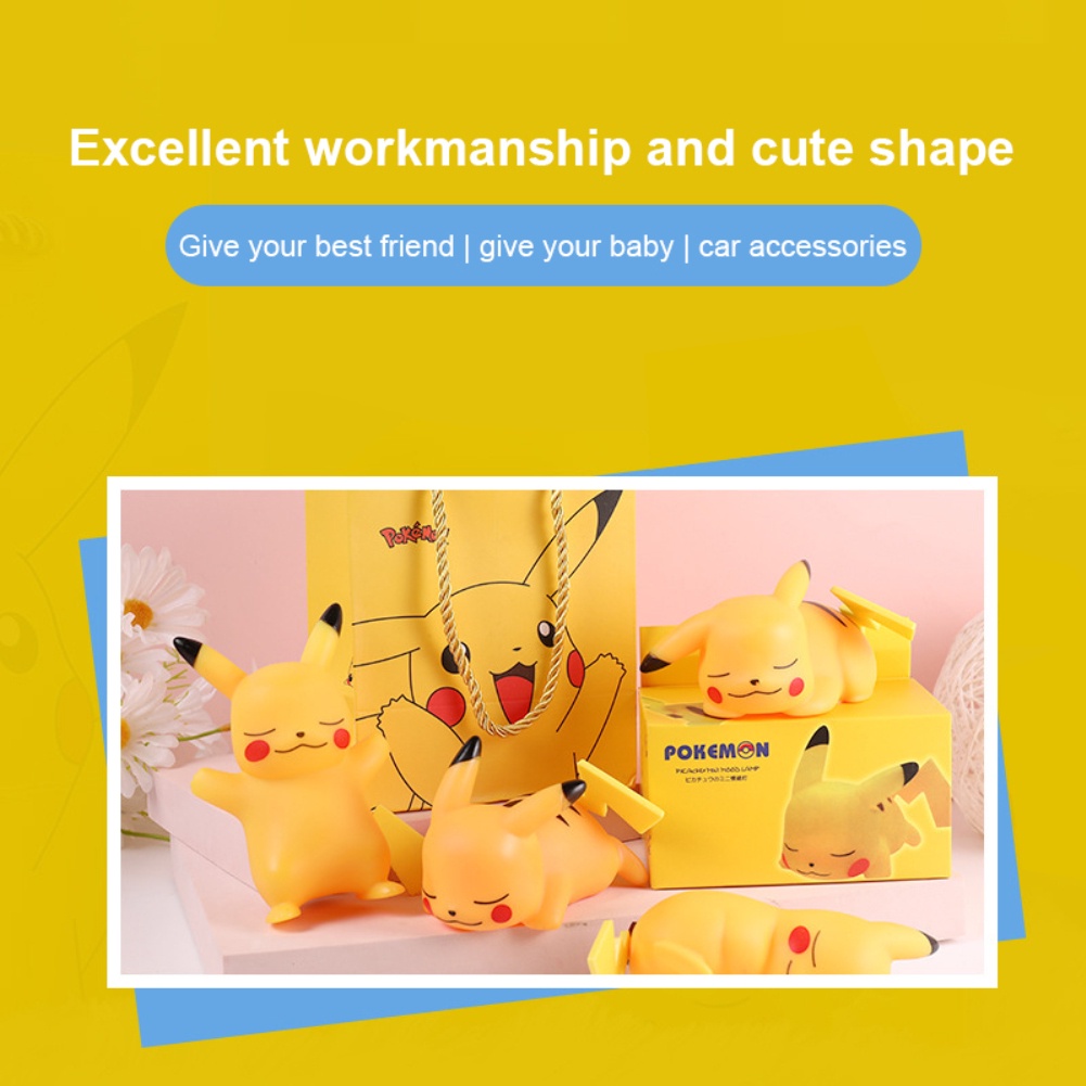 Pokemon Dễ Thương Pikachu Phim Hoạt Hình Ánh Sáng Mềm Mại Ngủ Cạnh Giường Ngủ Ánh Sáng Ban Đêm Đồ Trang Trí Trẻ Em của Đồ Chơi Phát Sáng Quà Tặng Giáng Sinh