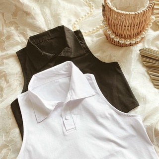 Croptop cổ polo sát nách