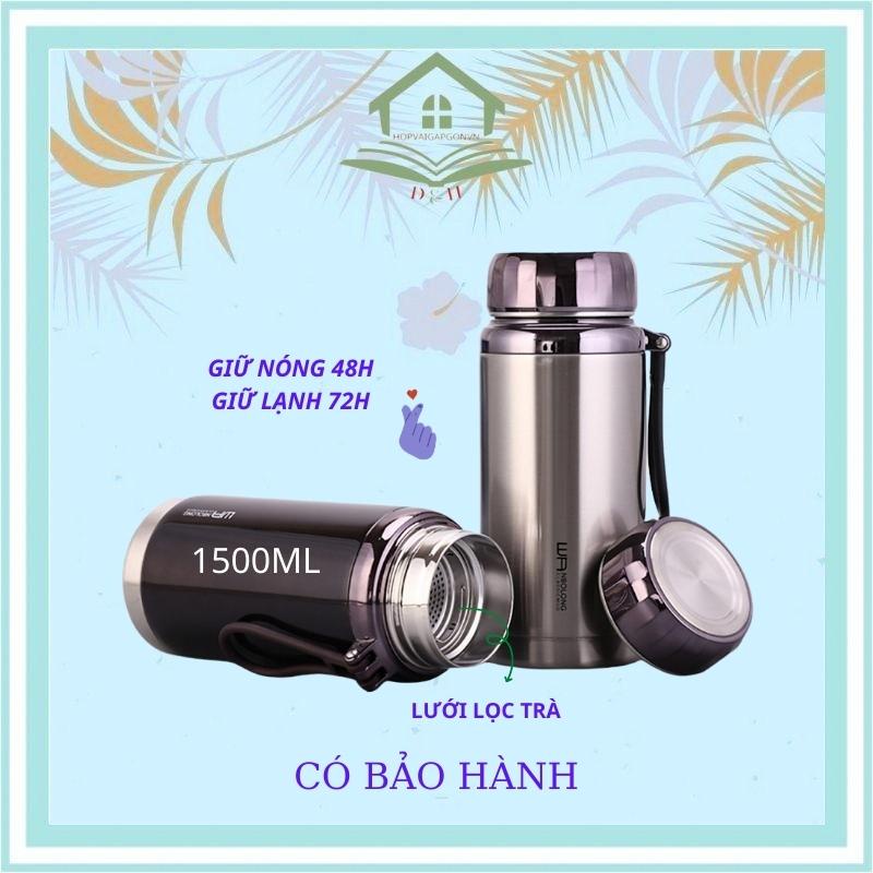 Bình Giữ Nhiệt  Nắp Kim Cương Giữ Nóng 48h Lạnh 72h Chất Liệu inox 304 Cao Cấp Thể Tích 1500ml,1200ml,1000ml
