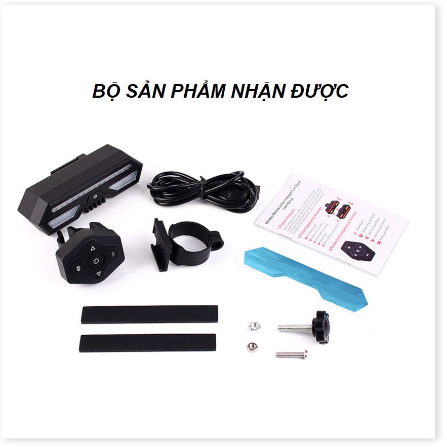 Đèn sau xi nhan xe đạp LP-1801 có điều khiển không dây, dung lượng pin 2200mAh, chống nước khi đi mưa - Hamilton Place