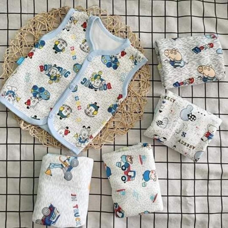 Áo gile, áo khoác, áo lạnh nỉ bông cộc tay cho bé - PoSam Kids