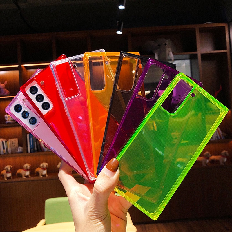 Ốp điện thoại TPU silicon mềm màu trơn dạ quang cho Samsung Galaxy A50 A50s A30s A51 A71 A22 5G A21S A02S A11 A21S A12 A30