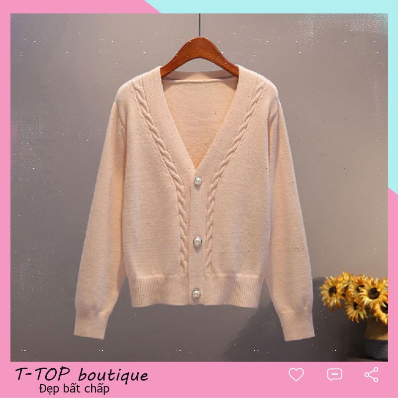 Áo khoác len fom rộng bigsize, cardigan nữ thu đông mẫu mới nhất 2023