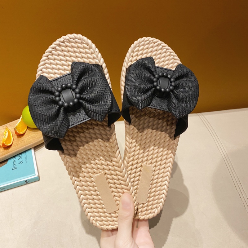 Dép đế mềm IELGY đính nơ ngọt ngào thời trang cho nữ