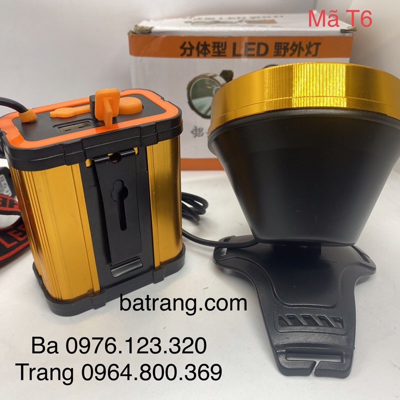 Mã T6 Đèn pin siêu sáng 300W pin khủng có cổng Usb đèn soi nấm mối