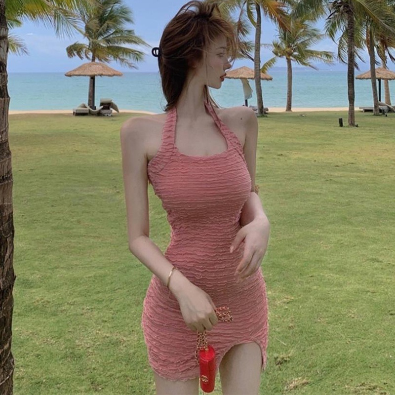 Đầm Hai Dây Ôm Dáng Xẻ Tà Màu Sắc Thời Trang Cho Nữ