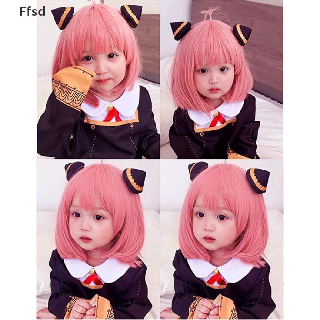 {Ffsd} Tóc Giả Màu Hồng Hóa Trang Nhân Vật Anime Cho Tiệc Halloween