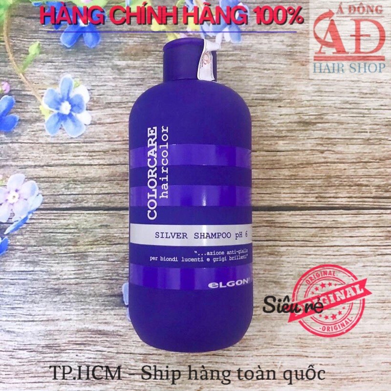 [Chính hãng] [Siêu rẻ] Dầu gội khử vàng Elgon Silver shampoo cho tóc bạch kim Ý 300ml | BigBuy360 - bigbuy360.vn