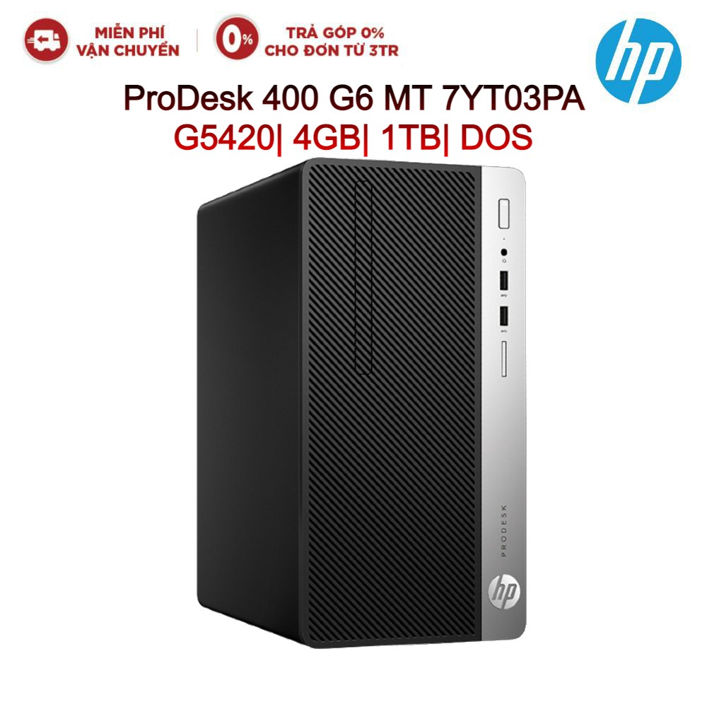 Máy tính để bàn PC HP ProDesk 400 G6 MT 7YT03PA G5420| 4GB| 1TB| DOS-Hàng chính hãng