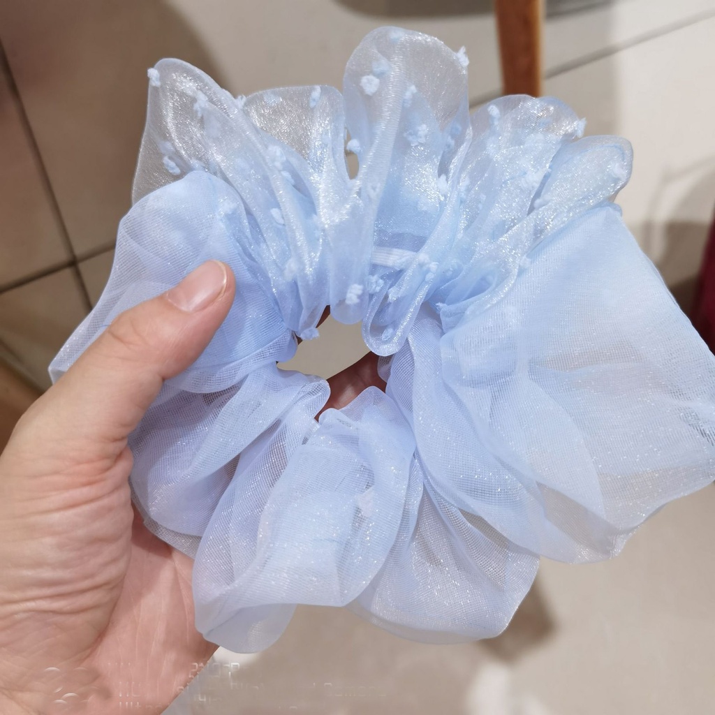 Dây buộc tóc scrunchies size lớn dễ thương HD137
