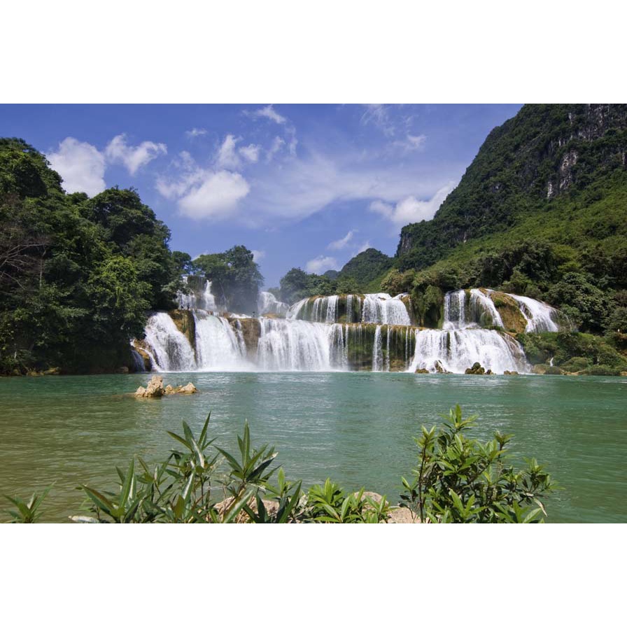 Tranh thác nước thiên nhiên tặng keo và dụng cụ dán