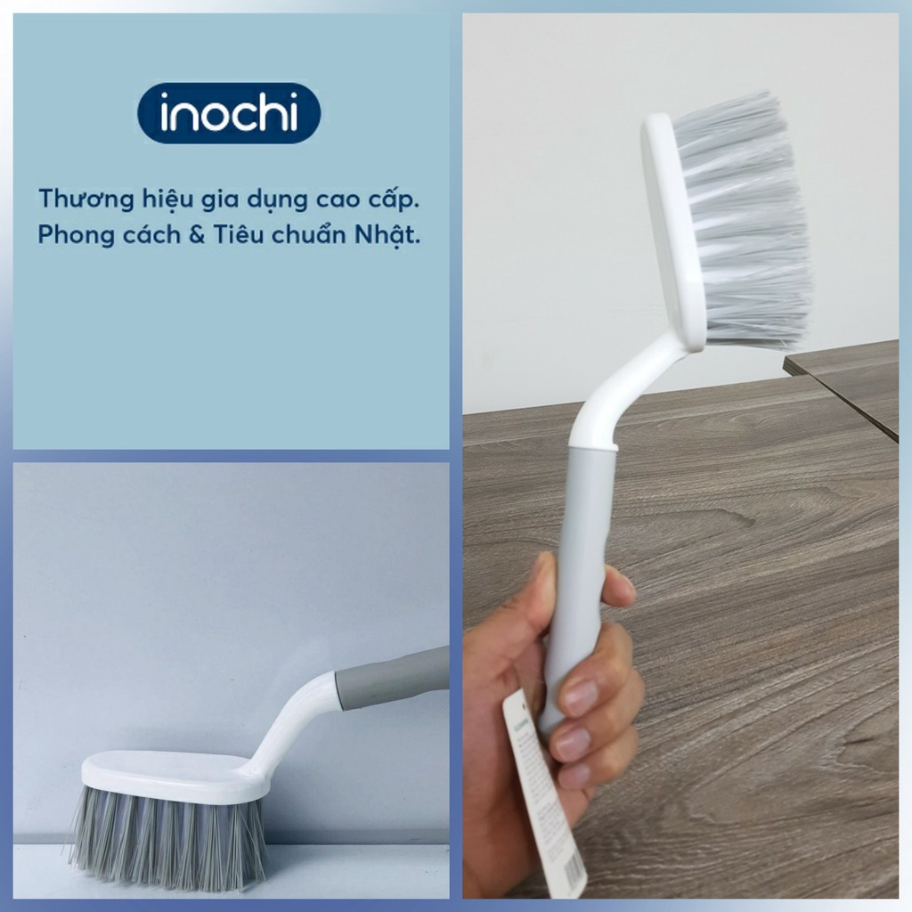 Bàn chải cọ sàn cán dài cao cấp Kirei INOCHI tiêu chuẩn Nhật Bản làm sạch vết bẩn trên sàn hiệu quả