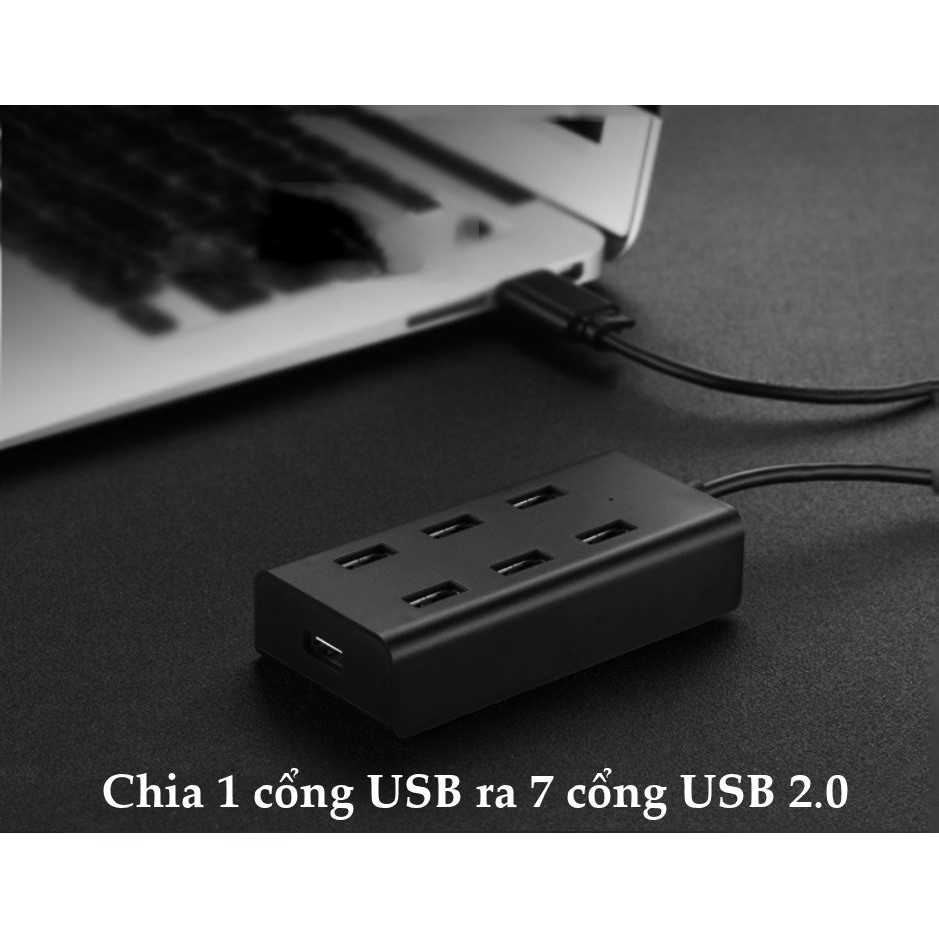 Bộ Chia USB 7 Cổng 2.0 UGREEN 30374 - HUB USB 7 Port Chính Hãng