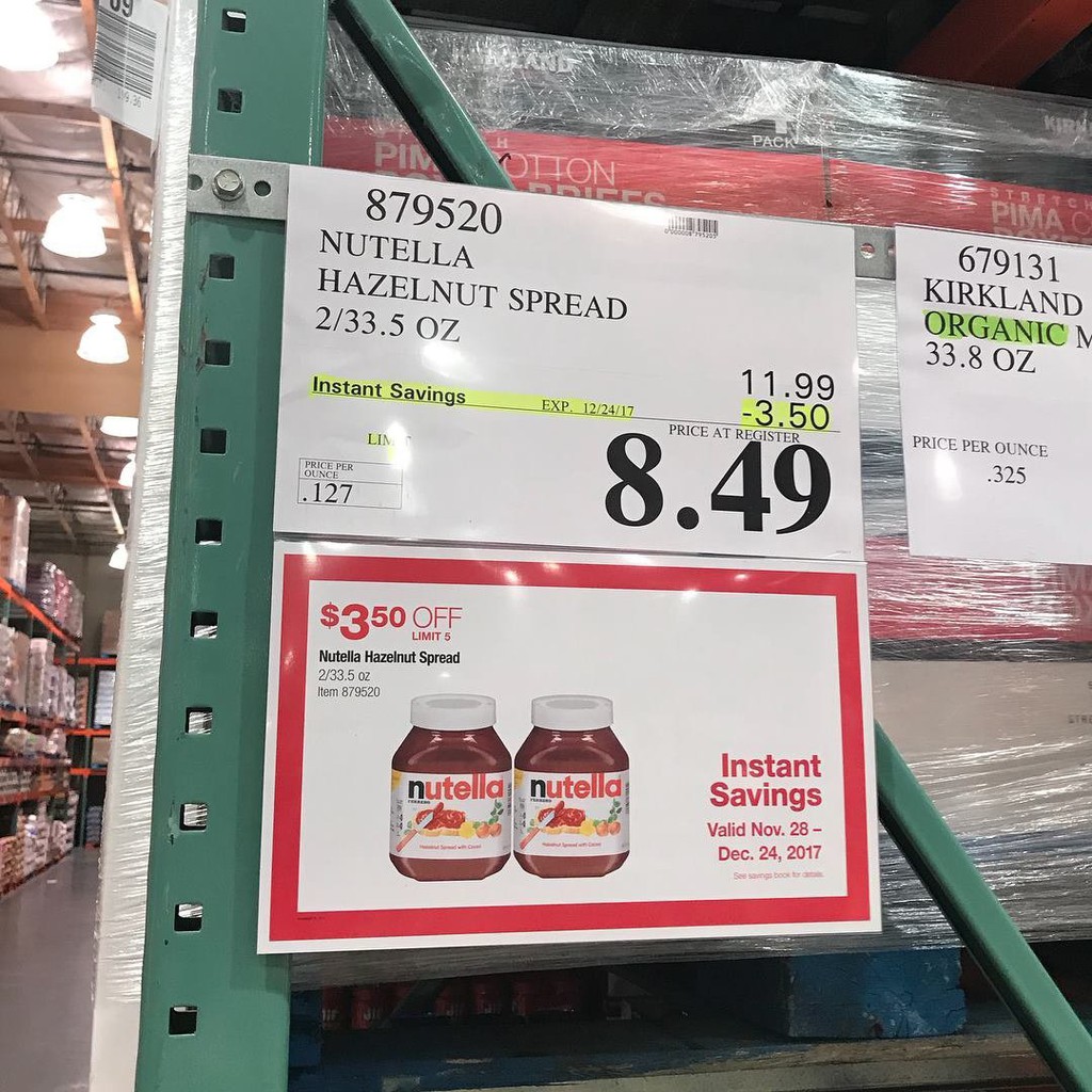 [NUTELLA USA] BƠ HẠT PHỈ CACAO SOCOLA PHẾT SANDWICH NUTELLA SPREAD TWIN PACK 26.5 OZ 950G CỰC NGON (CHUẨN COSTCO USA)