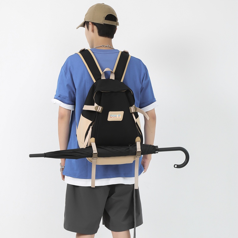 Balo Prettyzys đựng laptop cỡ 15.6inch sức chứa lớn phong cách Hàn Quốc thời trang cho sinh viên học sinh