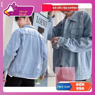 Áo khoác jean over size nam/nữ đều mặc được, FORM ĐẸP