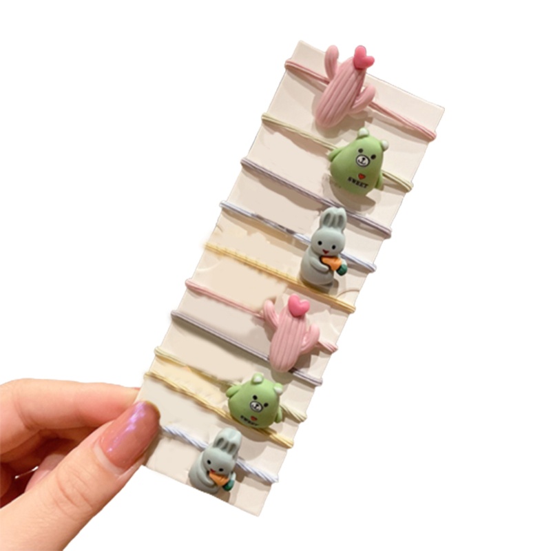 Dây Buộc Tóc Co Giãn Mềm Mại Kiểu Dáng Hoạt Hình Xinh Xắn Dành Cho Bé