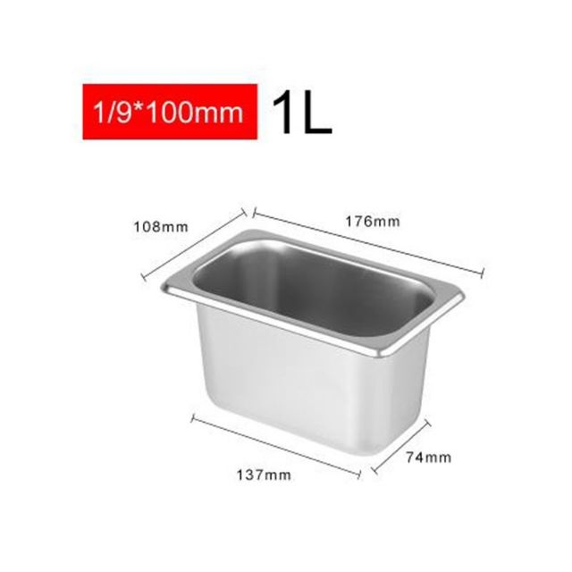 Khay đựng thạch trà sữa, topping GN 1/9 100MM