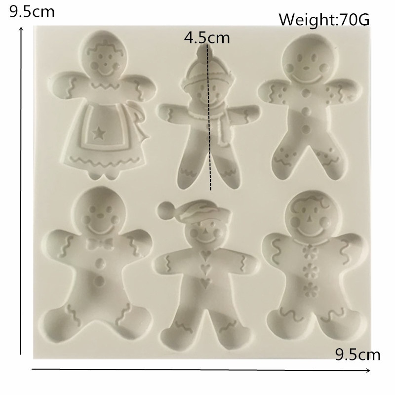 Khuôn Silicone Làm Bánh Kẹo Diy Hình Người Tuyết / Người Tuyết / Bánh Gừng