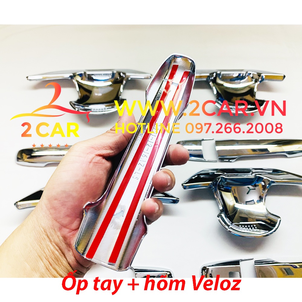 Ốp Tay nắm, Hõm Cửa Xe TOYOTA VELOZ 2022 2023 Mạ Crom cao cấp