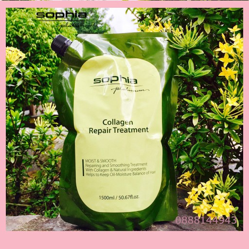 🍀🍀🍀 Hấp phục hồi tóc Collagen Sophia Platium 1500ml - Phục hồi tái tạo tóc hư tổn 🍀🍀🍀 Thảo Dược "Sạch" 🍀🍀🍀