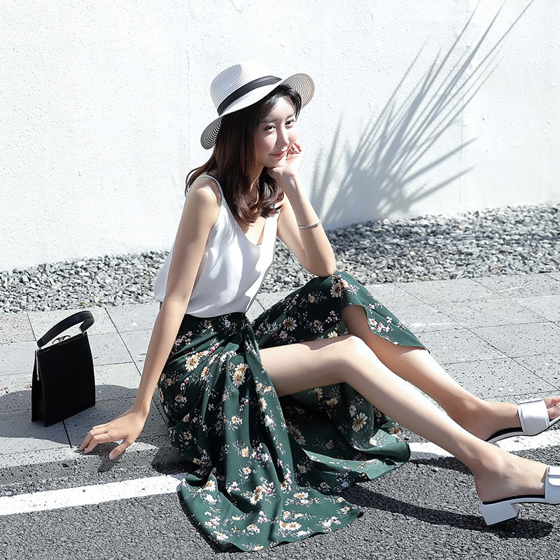 Chân Váy Chiffon Dài Chống Nắng Phối Dây Buộc Thời Trang Cho Nữ | BigBuy360 - bigbuy360.vn