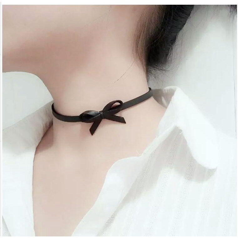 Dây chuyền nữ vòng cổ choker vải nhung màu đen nhiều mẫu phong cách Hàn Quốc