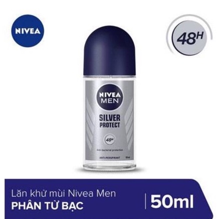 Lăn ngăn mùi Nivea Men phân tử bạc ngăn khuẩn gây mùi vượt trội 50ml