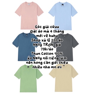 Áo thun trơn nelly 100% cotton sale