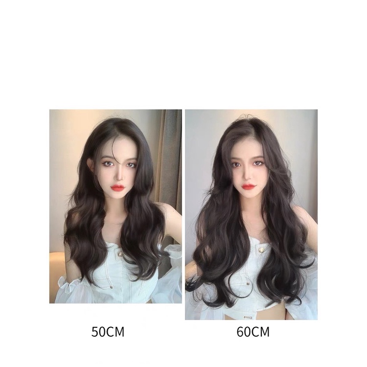 Tóc giả kẹp chữ u dài xoăn dáng dài làm dày tóc-Tóc kẹp nửa đầu cao cấp kèm ảnh thật