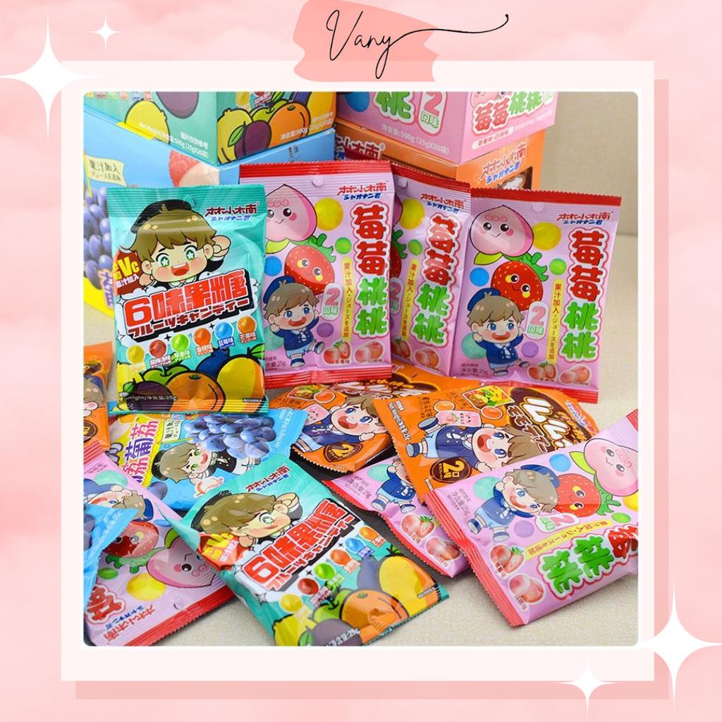 Kẹo Cứng Nhiều Vị Mix Trái Cây Trà Ô Long Trà Đào 5 Loại Ăn Vặt